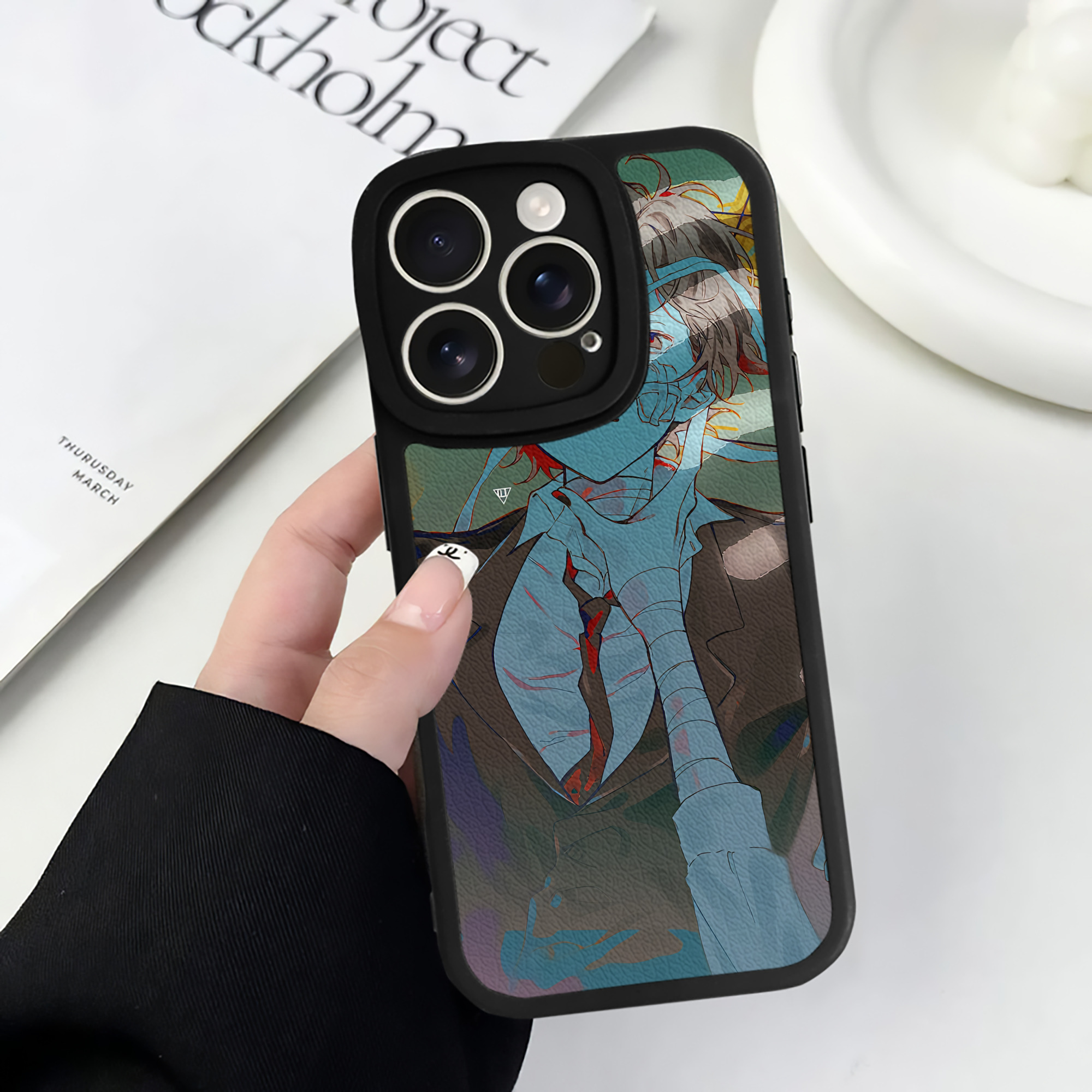 （画像用） 文豪ストレイドッグス Bungo Stray Dogs 【iPhone 16シリーズ対応】シリコンスマホケース（レザー調） 材質：シリコン